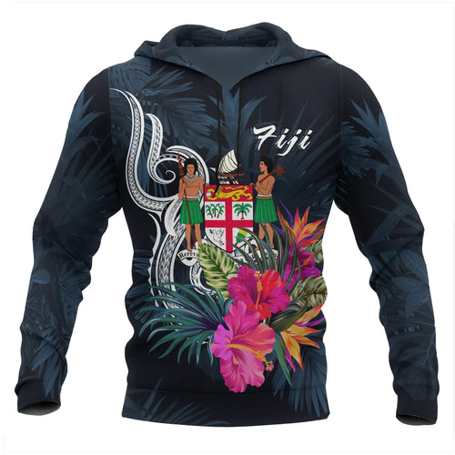 Fiji Polynesian Hoodie - Tropical Flower