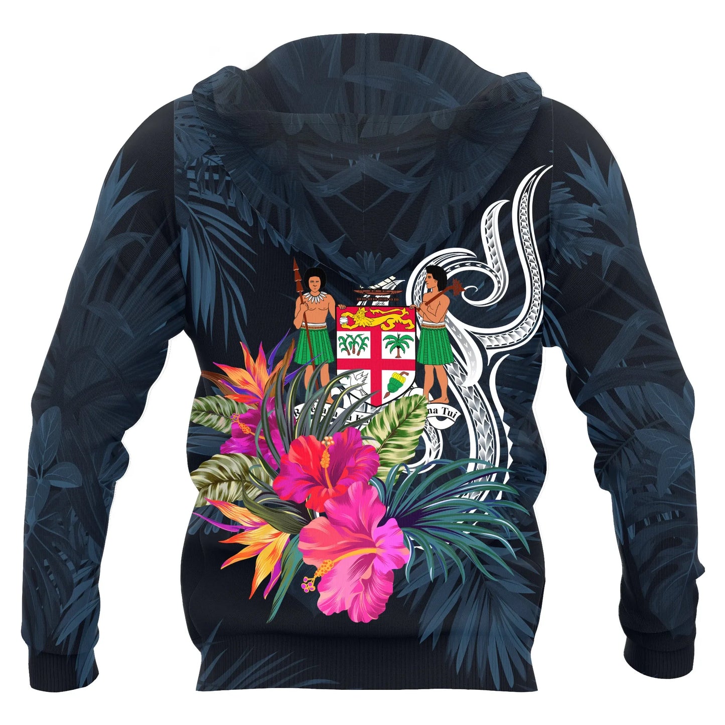 Fiji Polynesian Hoodie - Tropical Flower