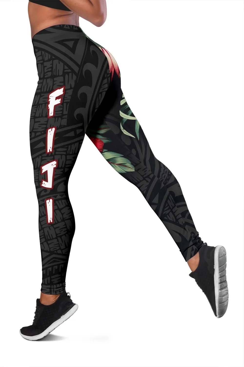 Fiji Polynesian Legging - Hibiscus Coat of Arms