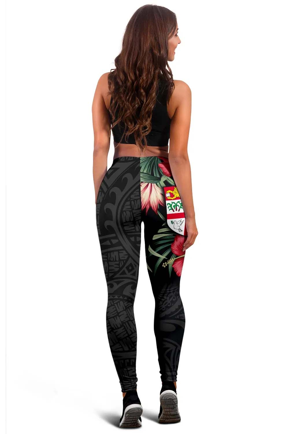 Fiji Polynesian Legging - Hibiscus Coat of Arms