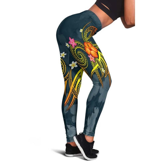 Fiji Polynesian Legging - Legend of Fiji (Blue)