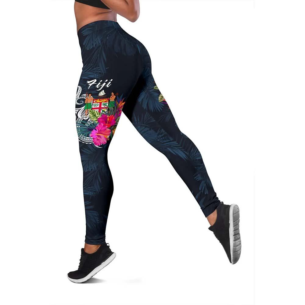 Fiji Polynesian Legging - Tropical Flower
