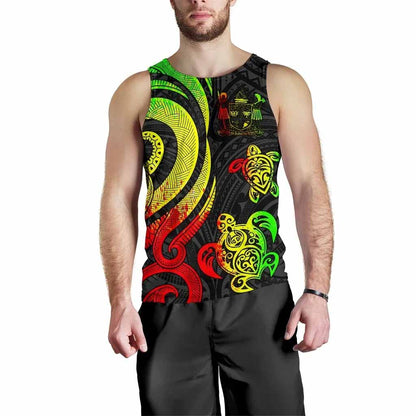 Fiji Polynesian Men Tank Top - Reggae Tentacle Turtle Crest