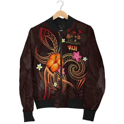 Fiji Polynesian Bomber Jacket - Legend of Fiji (Red)