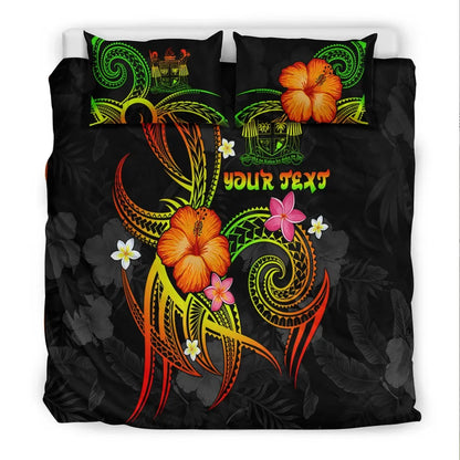 Fiji Polynesian Personalised Bedding Set - Legend Of Fiji (Reggae)