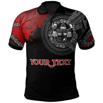 Fiji Polynesian Personalised Polo Shirt - Polynesian Chain Style