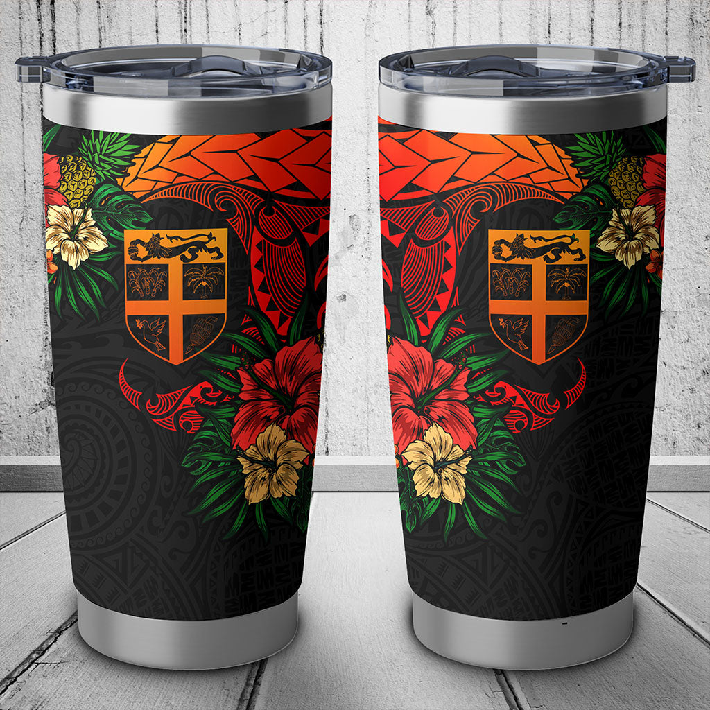 Fiji Tumbler Polynesian Tropical Coat Of Arms