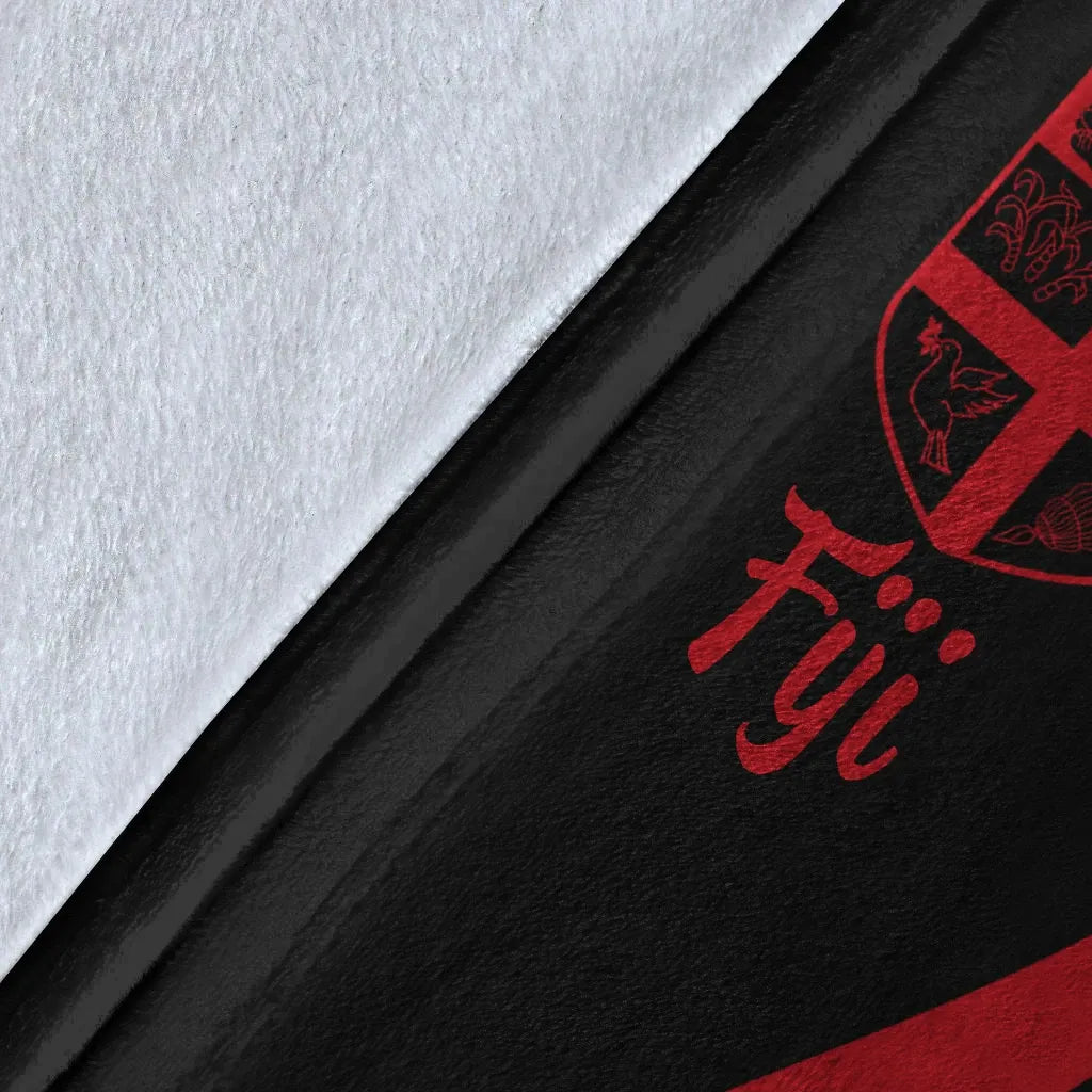 Fiji Premium Blanket - Red Polynesian Tentacle Tribal Pattern