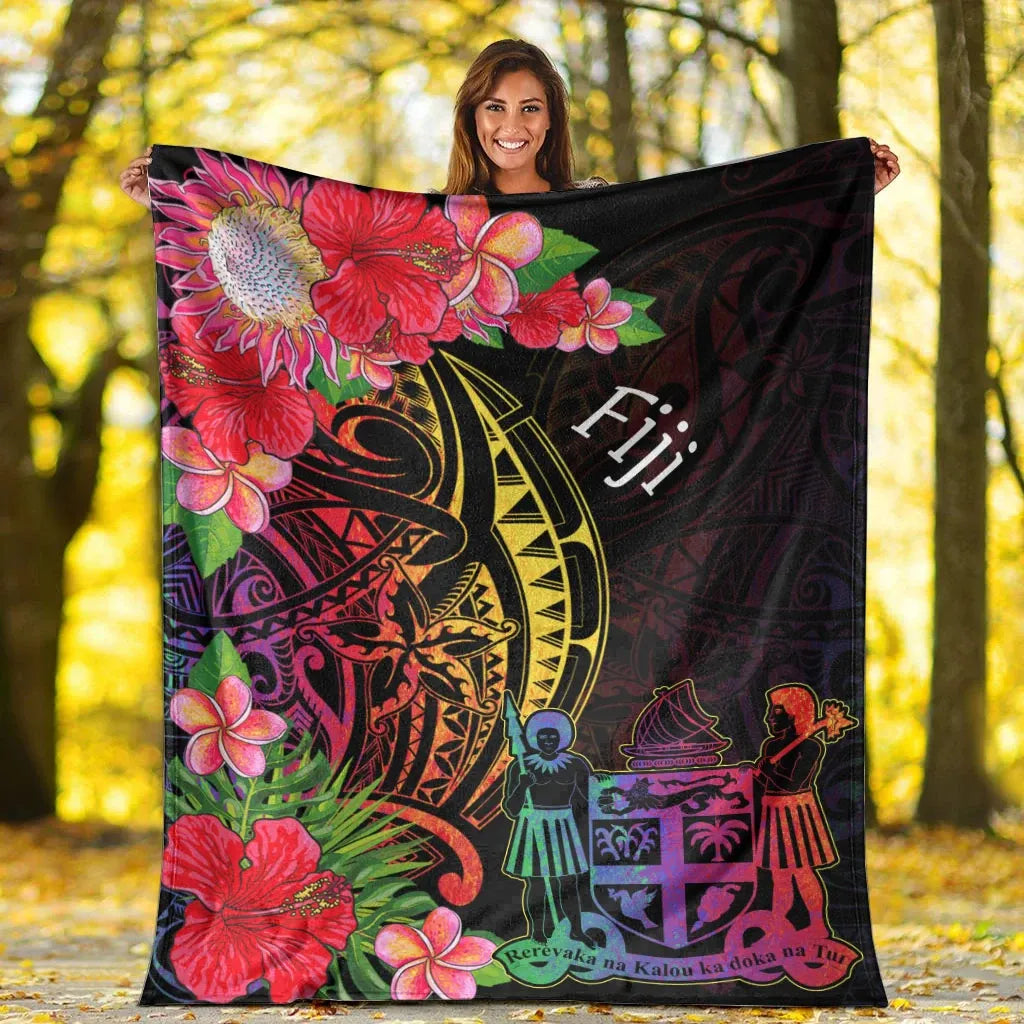 Fiji Premium Blanket - Tropical Hippie Style