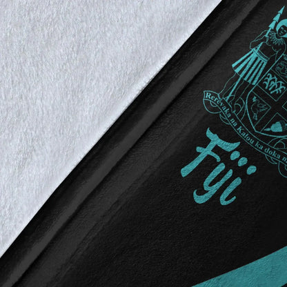 Fiji Premium Blanket - Turquoise Polynesian Tentacle Tribal Pattern Crest