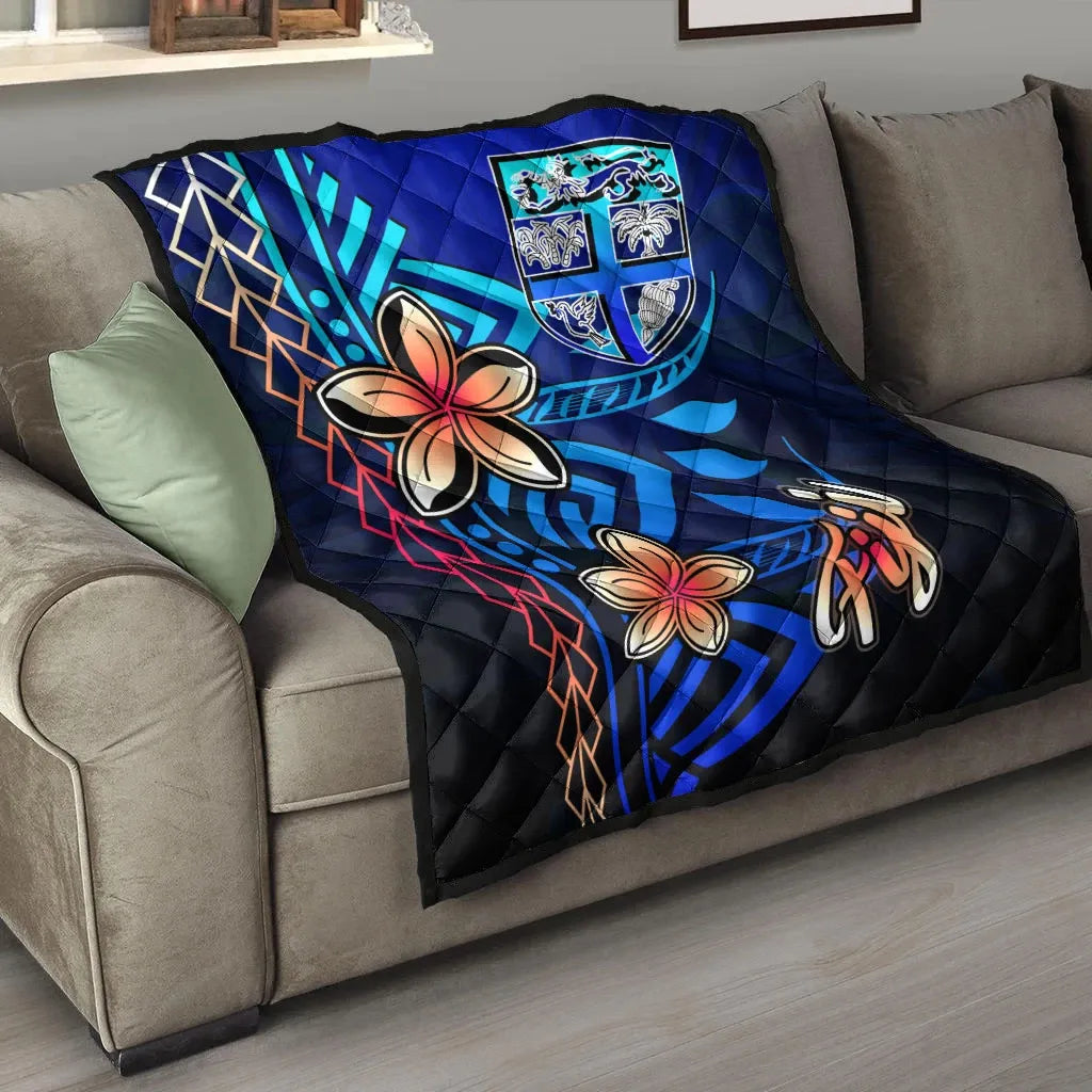 Fiji Premium Quilt - Vintage Tribal Mountain
