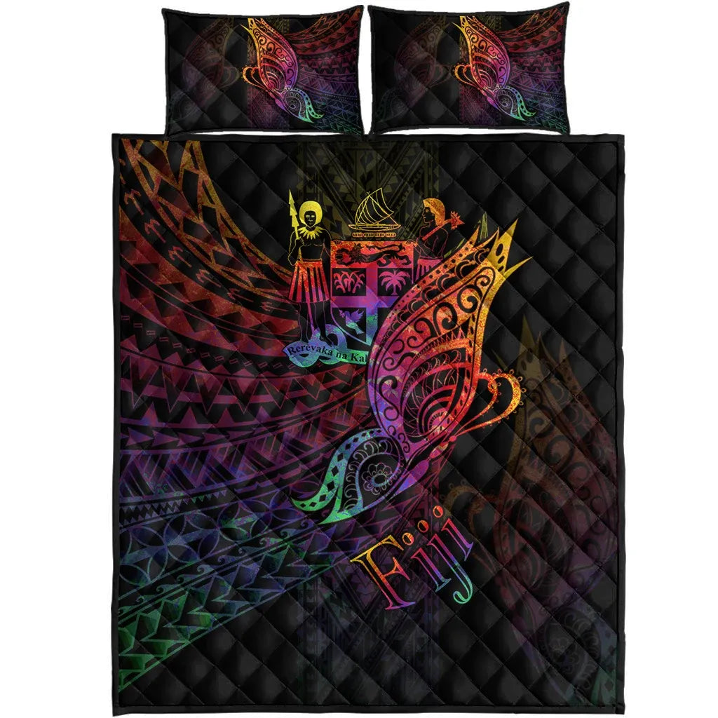 Fiji Quilt Bed Set - Butterfly Polynesian Style