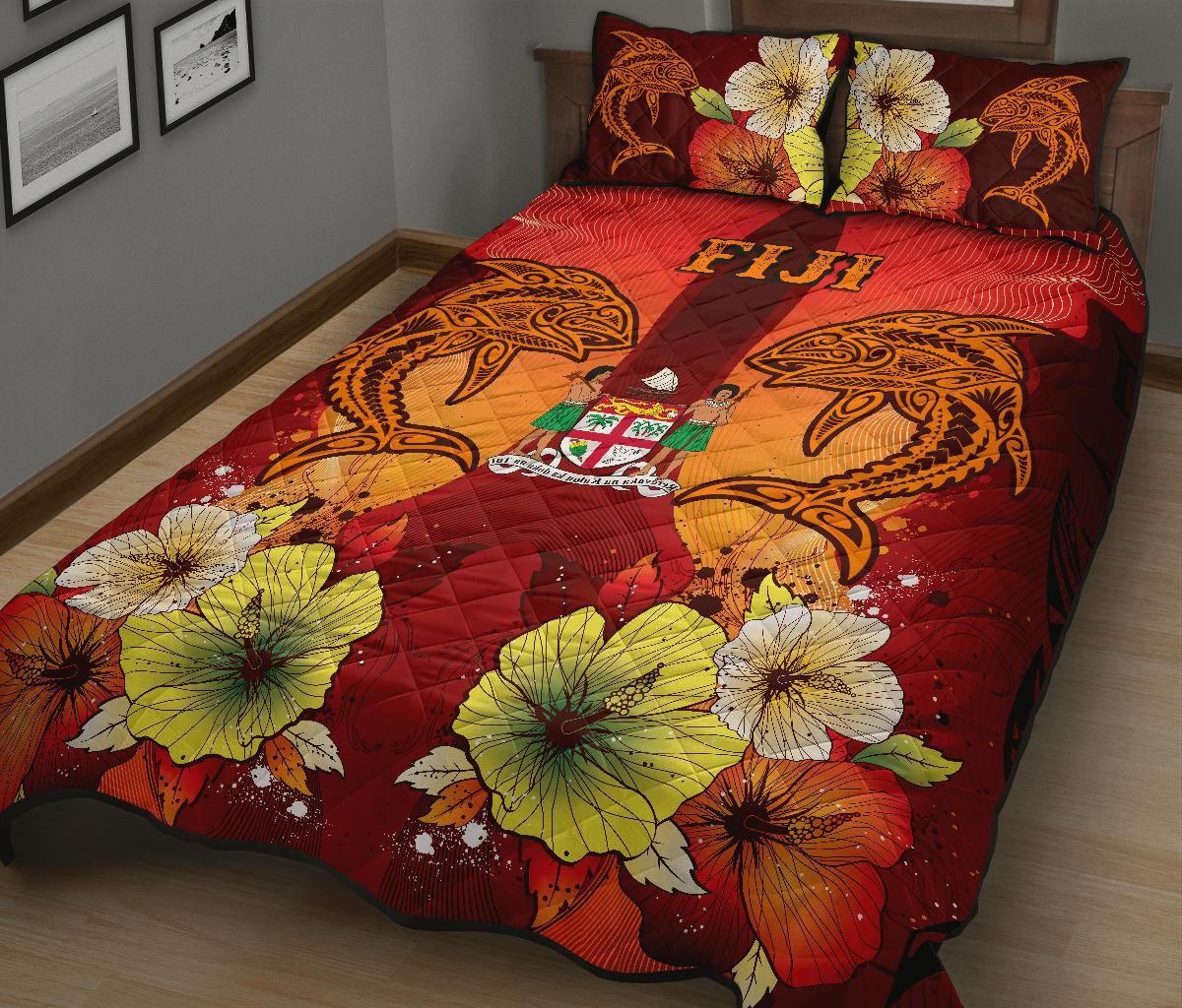 FIji Quilt Bed Sets - Tribal Tuna Fish