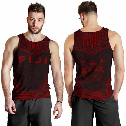 Fiji Men Tank Top - Polynesian Chief Red Version