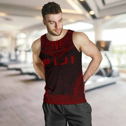 Fiji Men Tank Top - Polynesian Chief Red Version