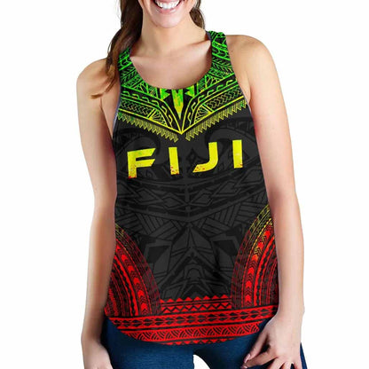 Fiji Women Racerback Tank - Polynesian Chief Reggae Version