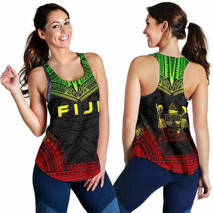 Fiji Women Racerback Tank - Polynesian Chief Reggae Version