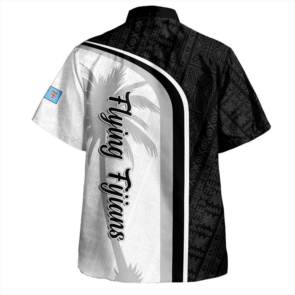 Fiji Hawaiian Shirt Rugby Masi Flying Fijians Fabric Leaves