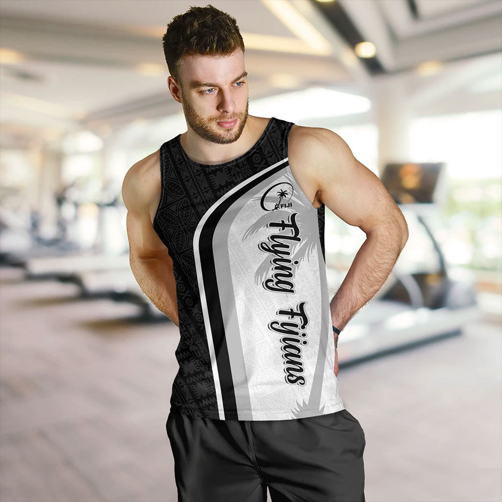 Fiji Tank Top Rugby Masi Flying Fijians Style