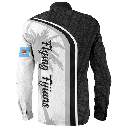 Fiji Long Sleeve Shirt Rugby Masi Flying Fijians Style