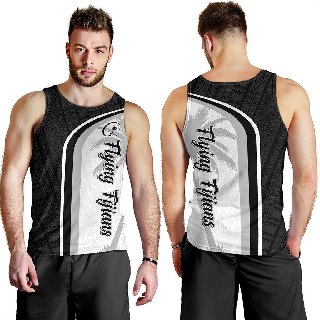 Fiji Tank Top Rugby Masi Flying Fijians Style