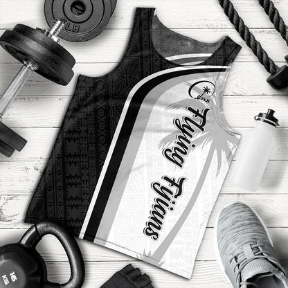 Fiji Tank Top Rugby Masi Flying Fijians Style