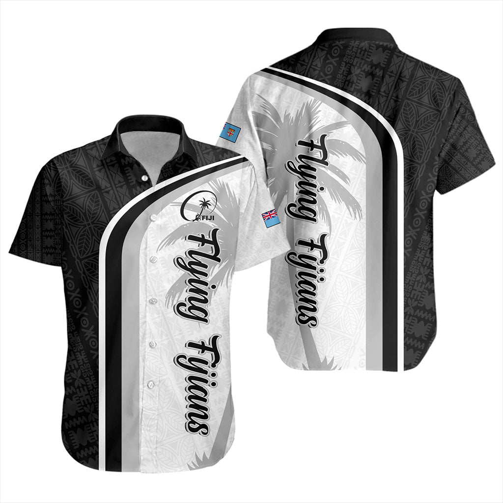 Fiji Short Sleeve Shirt Rugby Masi Flying Fijians Style