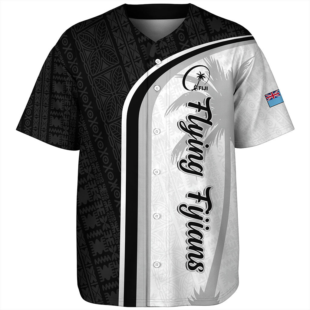 Fiji Baseball Shirt Rugby Masi Flying Fijians Style