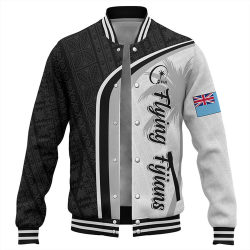 Fiji Baseball Jacket Rugby Masi Flying Fijians Style
