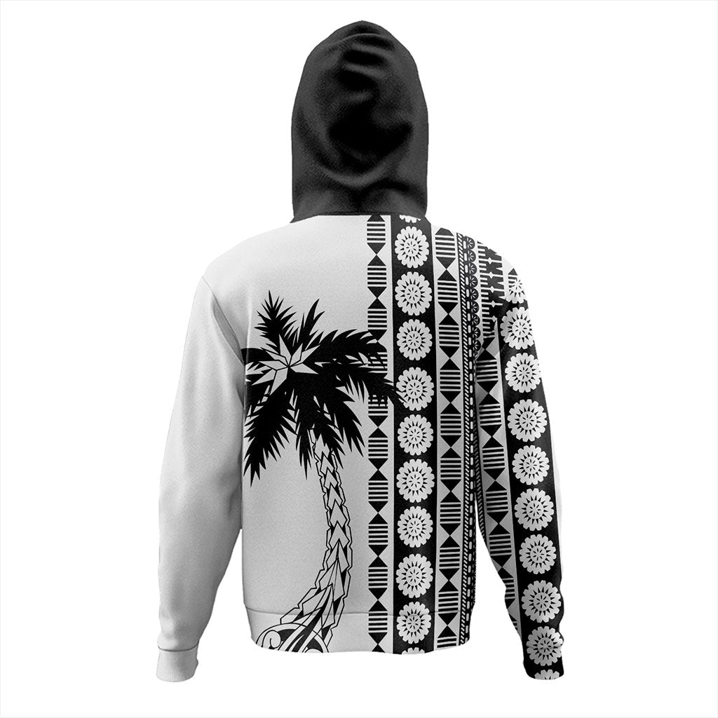 Fiji Hoodie Rugby Pattern Tattoo Coconut