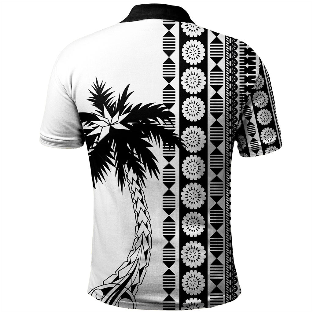 Fiji Polo Shirt Rugby Pattern Tattoo Coconut