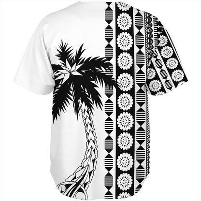 Fiji Baseball Shirt Rugby Pattern Tattoo Coconut
