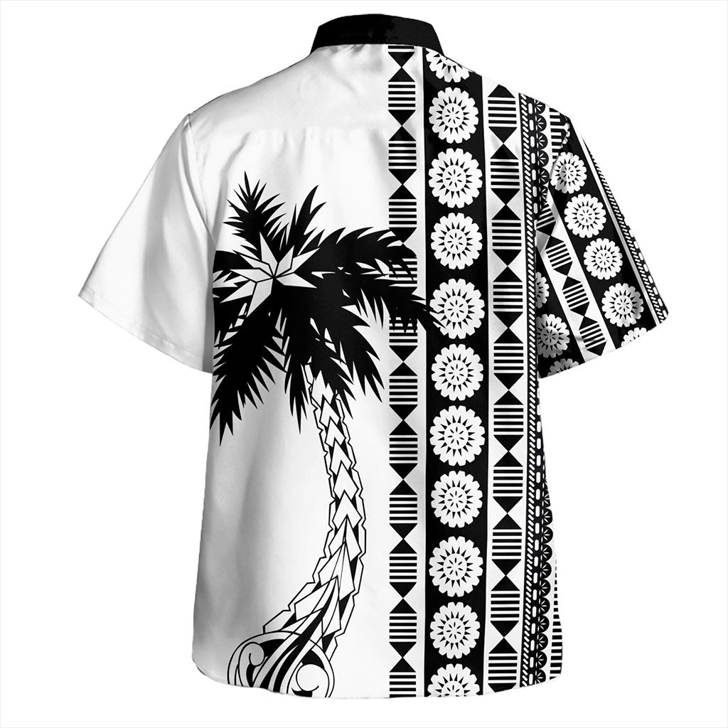 Fiji Hawaiian Shirt Rugby Pattern Tattoo Coconut