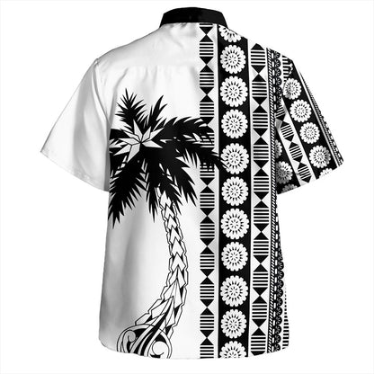 Fiji Hawaiian Shirt Rugby Pattern Tattoo Coconut