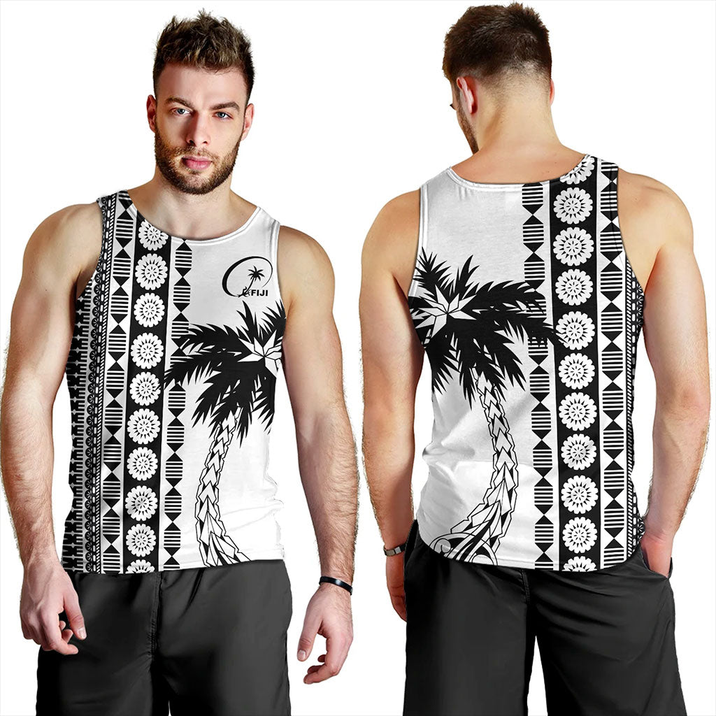 Fiji Tank Top Rugby Pattern Tattoo Coconut