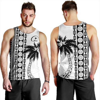 Fiji Tank Top Rugby Pattern Tattoo Coconut