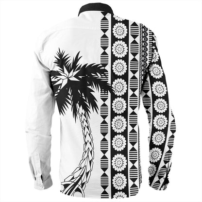 Fiji Long Sleeve Shirt Rugby Pattern Tattoo Coconut