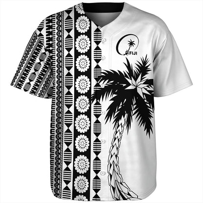 Fiji Baseball Shirt Rugby Pattern Tattoo Coconut