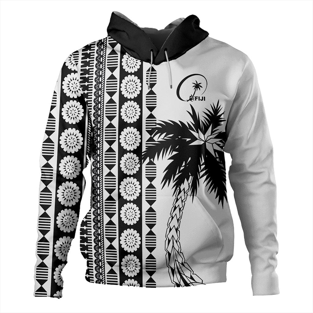 Fiji Hoodie Rugby Pattern Tattoo Coconut