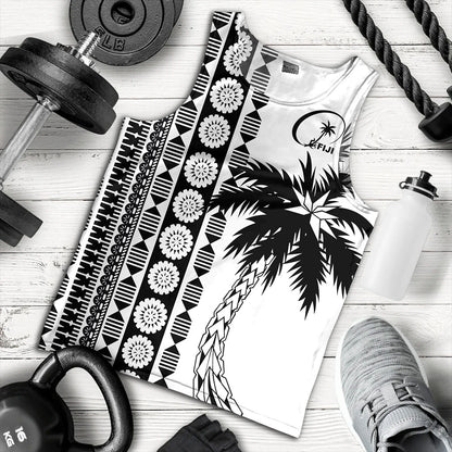Fiji Tank Top Rugby Pattern Tattoo Coconut