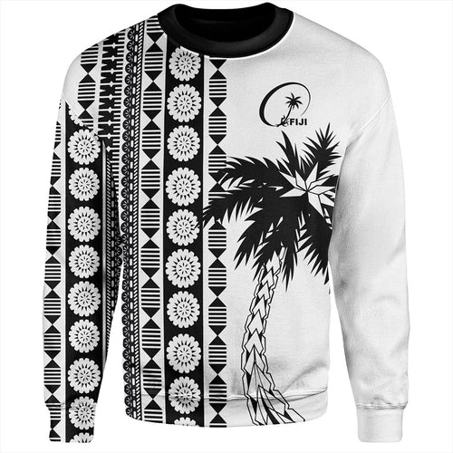 Fiji Sweatshirt Rugby Pattern Tattoo Coconut