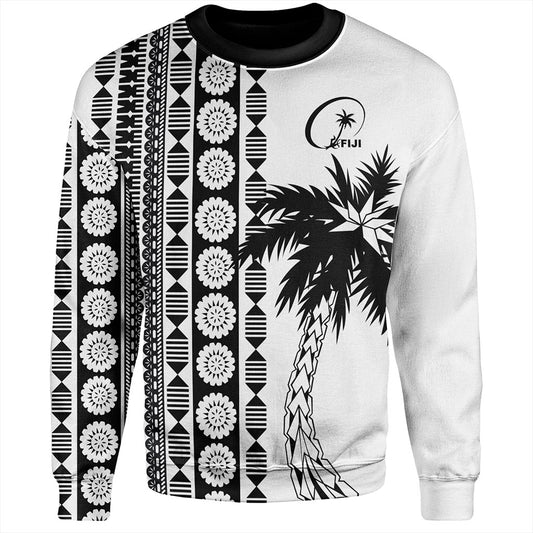 Fiji Sweatshirt Rugby Pattern Tattoo Coconut