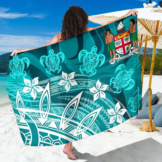 Fiji Sarong - Turtle Around Flower