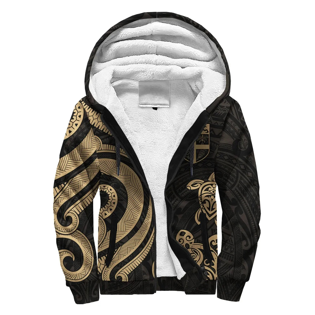 Fiji Sherpa Hoodie - Gold Tentacle Turtle