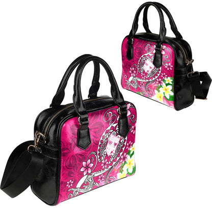 Fiji Shoulder Handbag - Turtle Plumeria (Pink)
