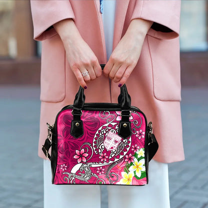 Fiji Shoulder Handbag - Turtle Plumeria (Pink)