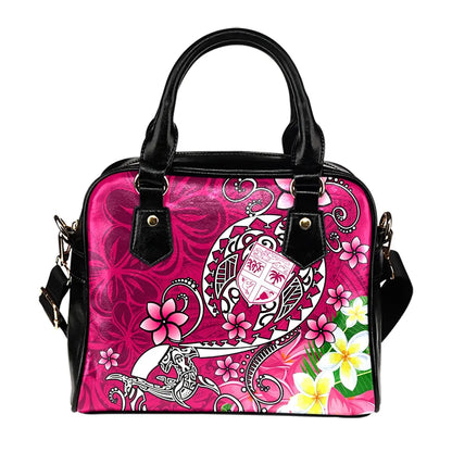 Fiji Shoulder Handbag - Turtle Plumeria (Pink)
