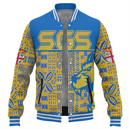 Fiji Baseball Jacket Suva Lion Simple Style