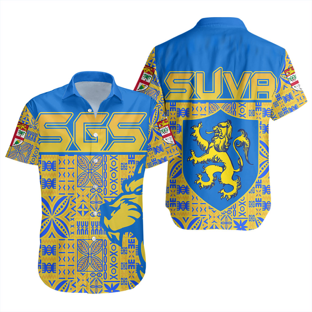 Fiji Short Sleeve Shirt Suva Lion Simple Style