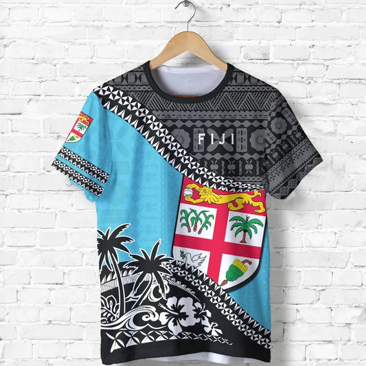 Fiji T-Shirt - Fiji Flag Fall In The Wave